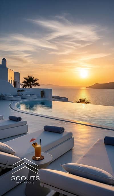 فيلا للبيع بخصم 35%   first row علي المارينا  تشطيب HIGH END بالمطبخ عاين بنفسك  في سوما باي  دقيقه لشاطئ مزيج