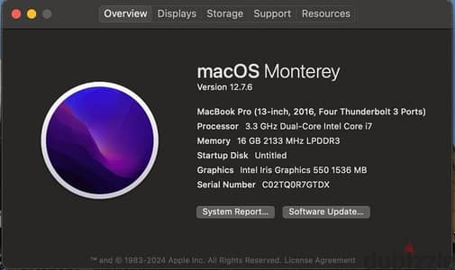 MacBook Pro 2016 touch par 13 inch