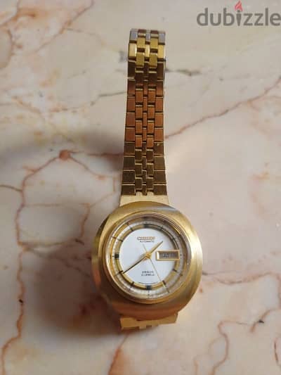 ساعه citizen automatic 21 jewels ياباني اصلي موديل سبعينات طلاء ذهبي