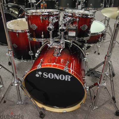Drums Sonor essential force Germany + Turkish  cymbal kنحاس تركي سلطان