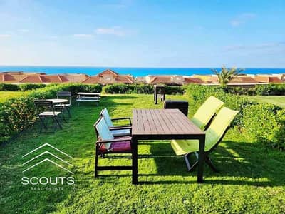 شالية للبيع ارضي بجاردن 150 م استلام فوري  تشطيب كامل  Fully finished  في قرية لافيستا باي الساحل الشمالي La Vista Bay  North Coast بجوار مراسي Marass