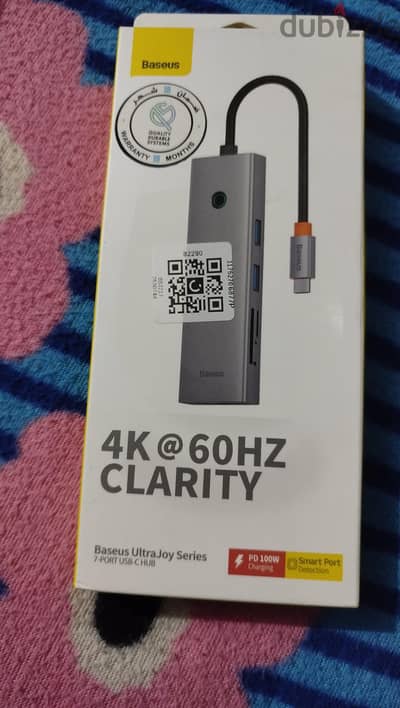 Baseus usb c hub ultra joy series 7 in 1متبرشم بالضمان   ه