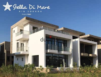شاليه أرضي بجاردن للبيع – Stella Di Mare – إطلالة جولف و بحر مباشرة