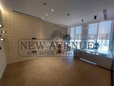 Ready to move office with a luxury finishing semi-furnished divided to rooms for companies with panoramic view