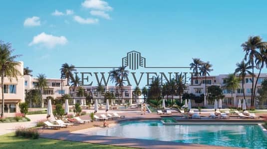 Chalet for sale in Hacienda west by palm hills phase Hazel Prime location direct on greenery facing north Fully Finished Ready to move