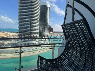 3 غرف نوم متشطبه بالكامل ومفروشة مطلة على البحر دور ال١٦