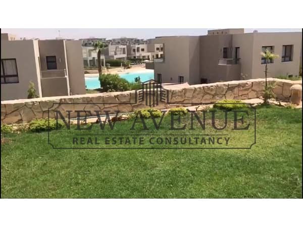 Delivered Twinhouse Villa Fully Furnished with Kitchen Cabinets  Shutters for all windows, Second Row Lagoon with Garden 155 sqm in Auva Azha Sokhna