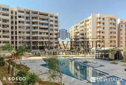 شقة جاهزة للاستلام بتقسيم ذكي للبيع في البوسكو العاصمة الإدارية  IL Bosco New Capital 155 م موقع مميز وسعر جيد