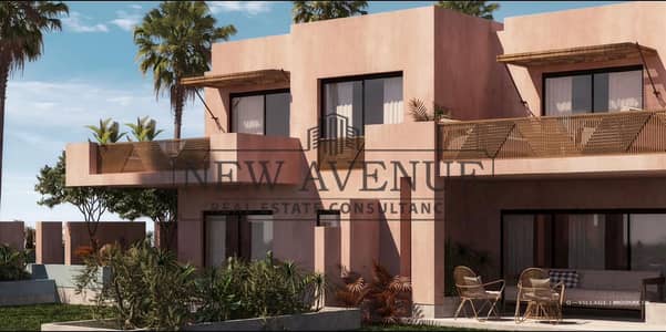 شالية فندقي ثلاثة غرف بحري موقع متميز جدا يطل علي البحيرة مباشراً استلام ٢٠٢٦ بمقدم واقساط للبيع في چي فيلدچ بلايا غزالة G-village playa ghazala