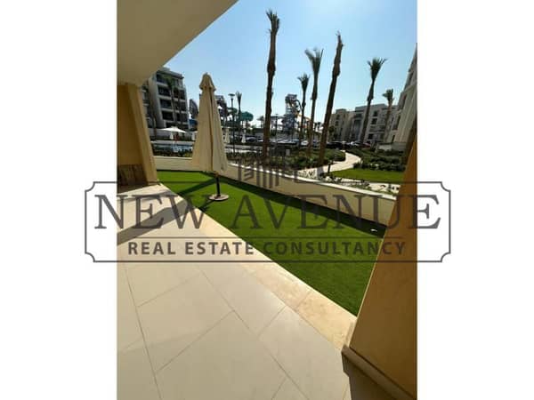 شاليه بجنينة للبيع فى مراسي مرحلة فايا الساحل الشمالى Marassi Phase Faya North Coast فى موقع متميز فيو علي حمام السباحه بحري جاهزة على الاستلام الفورى
