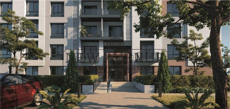شقة أرضي مع حديقة استلام 2026 تطل على اللاجون لكل الغرف والريسبشن فيHap Town Park 226 هاب تاون بارك 226 بدون تشطيب