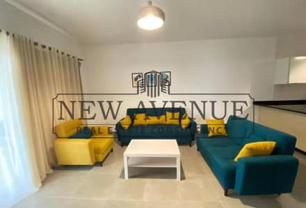 للبيع في أمواج الساحل الشمالي Amwaj North Coast من تطوير الأهلي صبور شاليه مفروش بالكامل بإطلالة مزدوجة على البحر والمسبح