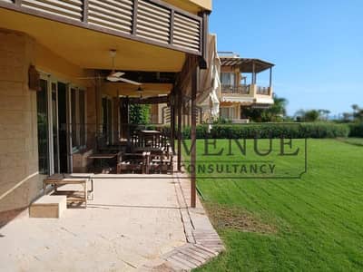 2 attached chalets ground with garden in U2 First row on the sea For sale in Ein Bay El Ain El Sokhna Fully Finished Below Market Price