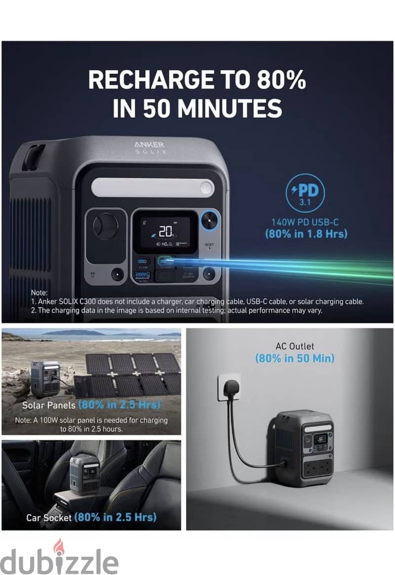 Anker SOLIX C300 Portable Power Station 3