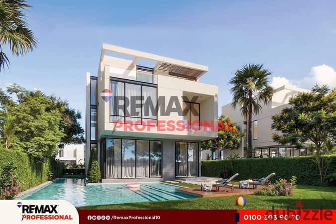 Private garage Open view of the landscape extended payment terms villa for sale 402 m malaz