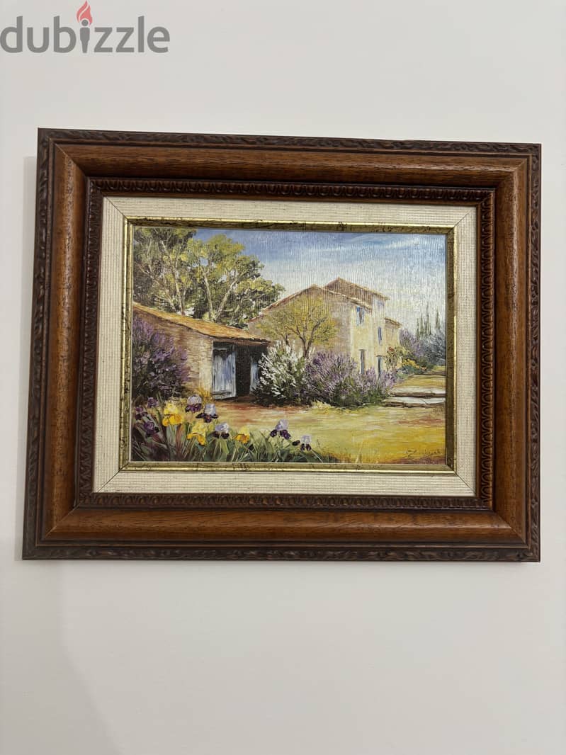 Vintage Moroccan Framed Art – Orientalist Interior Scene 11