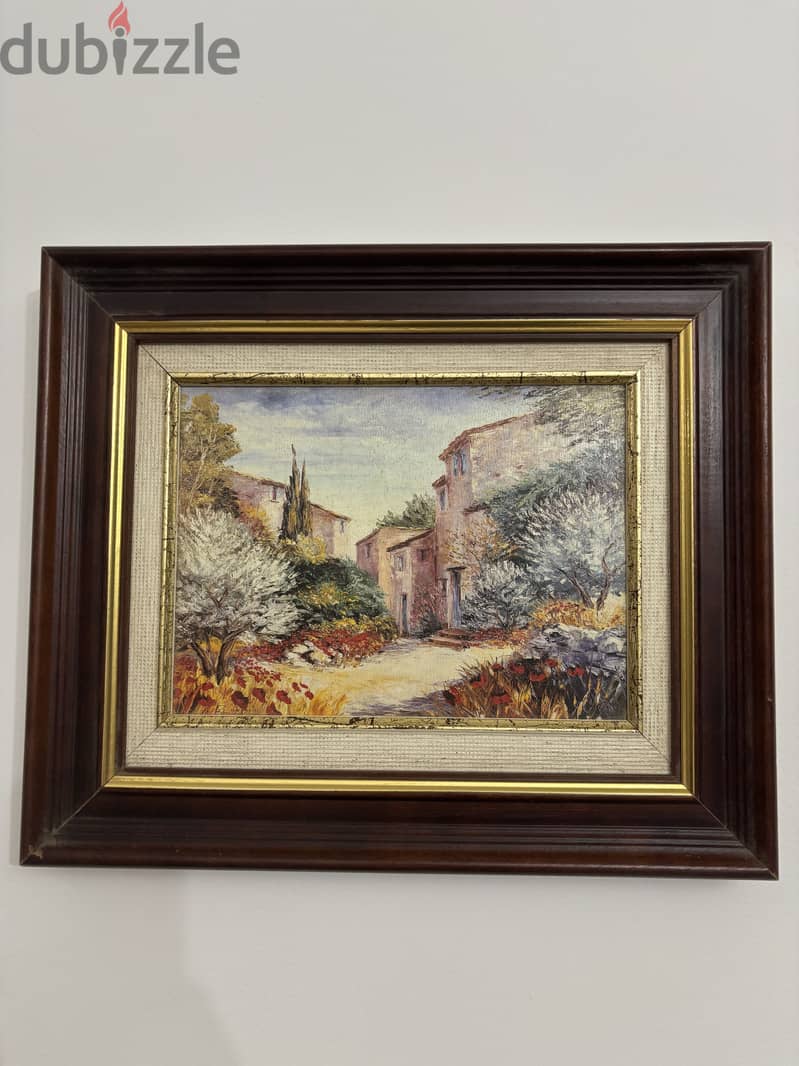 Vintage Moroccan Framed Art – Orientalist Interior Scene 15