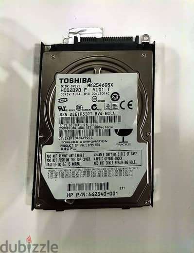 هارد لابتوب Toshiba 250GB