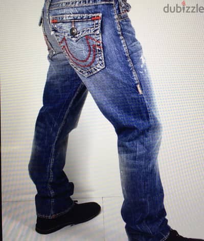 TRUE RELIGION RICKY SUPER-T MEN JEAN LT CONCRETE Size 34