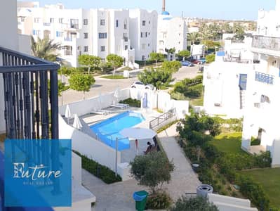 Marassi North Coast studio for sale in Greek Village, below market price. Prime location, north-facing, directly on the pool.