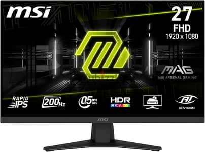 شاشة ألعاب MAG 274F 27 بوصة من ام اس اي، FHD 1920×1080، 200 hz