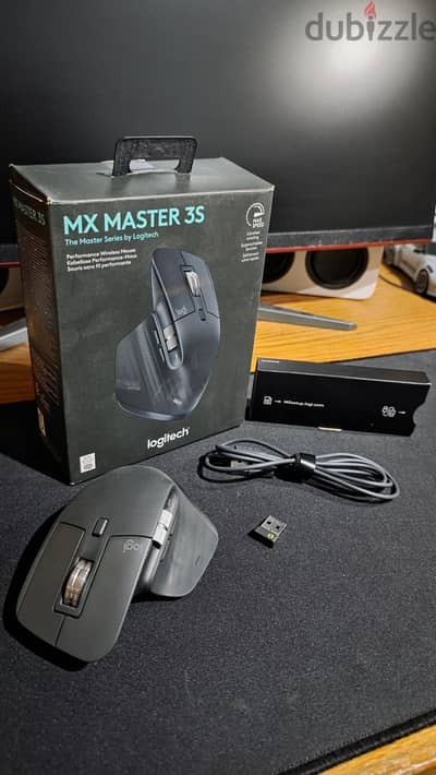 للبيع ماوس logitech mx master 3s معاة جميع مشتملاته بورسعيد