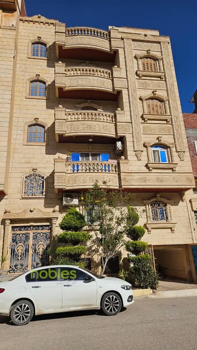 Luxury 4-floor villa in New Damietta, behind Out & About & 128 Café. Stone façade, garage & finished basement. Fully AC duplex + private garden. Prime