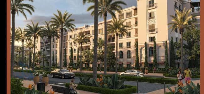 شقه بحديقه متشطبه بالتكيفات للبيع بسعر مميز وتكمله اقساط كومباوند village west الشيخ زايد