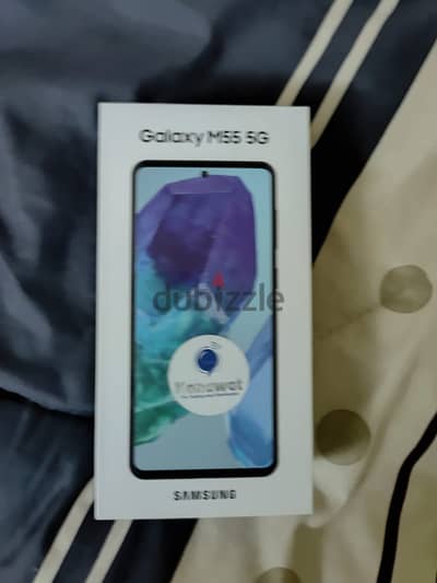 Galaxy M55 5Gجديد معاه شاحن45 الاورجينال وسكرين امامى وخلفى