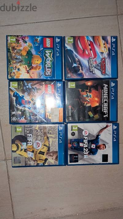 ٦ اسطوانات بلاى ستيشن ٤ شغالين 6 PS4 CDs