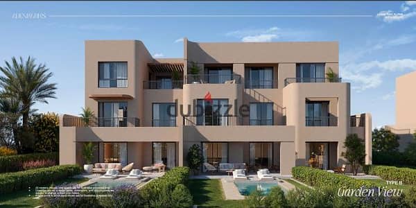A fully finished chalet with a kitchen, overlooking a lagoon and landscaped views, in Makadi Heights by Orascom – Hurghada
