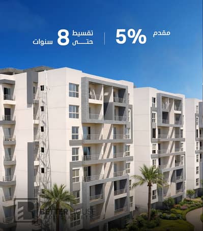 Apartment for sale in R7 at the New Administrative Capital inside Sky Capital near the Green River with 5% down payment and installments up to 8 years