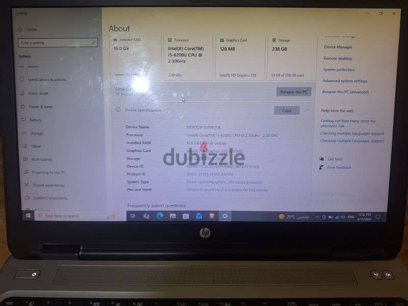Hp probook 650 g2 4