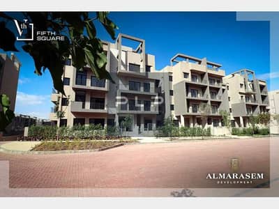 Apartment for sale below market price, ready to move available in Fifth Square Compound, Al Marasem, with a direct view on landscape