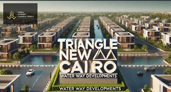 Twinhouse for sale inside Triangle – Waterway New Cairo prime location in the heart of Fifth Settlement modern design surrounded by greenery and water