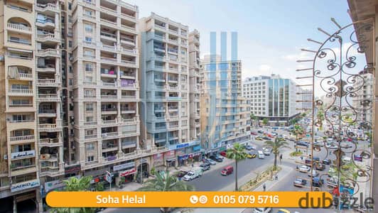 مقر إداري  105م مفروش للايجار - سموحة - فوزي معاذ - السعر 55.000 الف