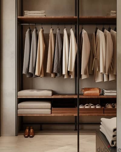 Walk-in Closet | Dressing System | Wood & Metal | دريسنج