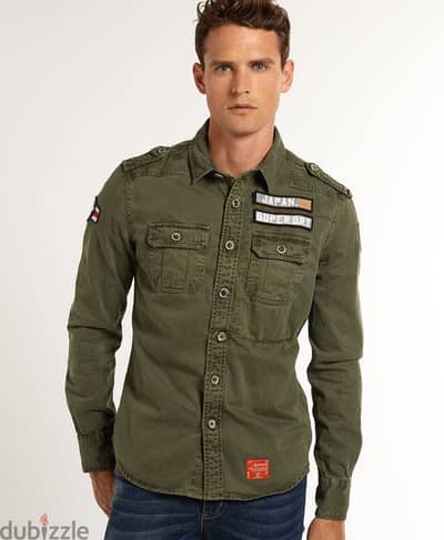 Superdry Green Long Sleeve Casual Shirts & Tops for Men Size M