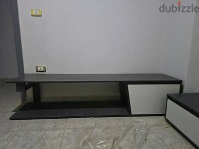 وحده تليفزيون ام دي اف رمادي - 180×40×40 سم