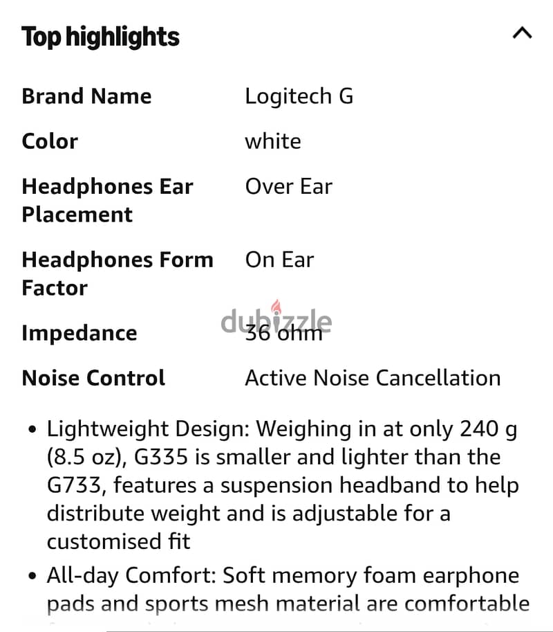 Logitech G335 Wired Gaming Headset 3