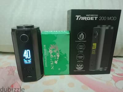 فيب (مود target 200 + تانك دويل كويل zues x) vape