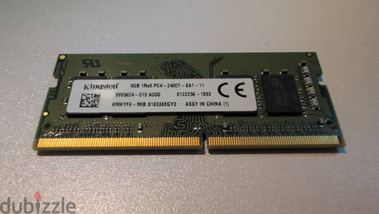 وحدة ذاكرة من كينجستون، بسعة 8 جيجيابايت، DDR4 2400 ميجاهرتز