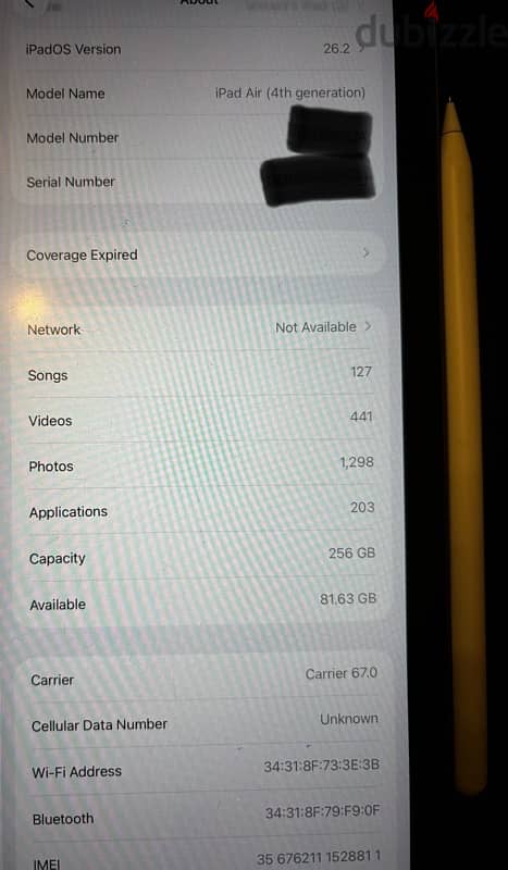 Apple Ipad Air 4th generation 256 GB Wifi & cellular 2