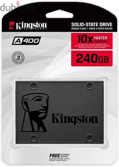 Kingston SSD 240GB A400 Sata 3 كسر زيرو تم فتحه لتجربته فقط