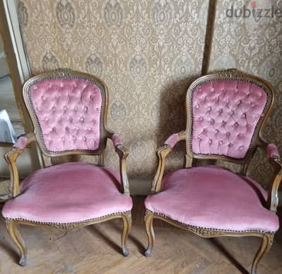 ٢ فوتيل كلاسيك انتيك فاخر للبيع Louis XV style