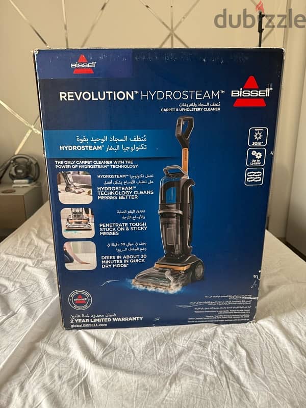 Bissel Revolution HydroSteam Deep Cleaner,Titanium/Black 6