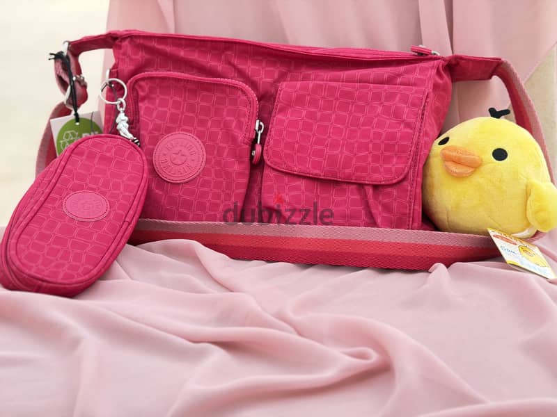 Kipling Kitty Large Shoulder Bag and Pouch Set - Caiman Em Red 5