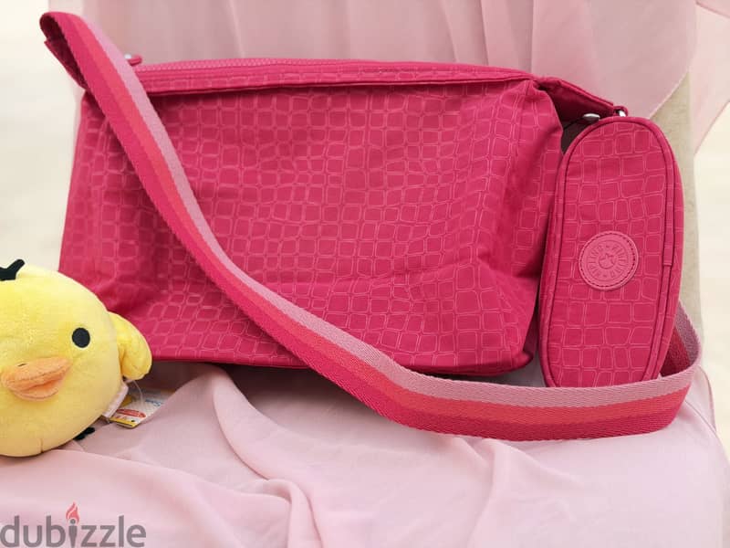 Kipling Kitty Large Shoulder Bag and Pouch Set - Caiman Em Red 8