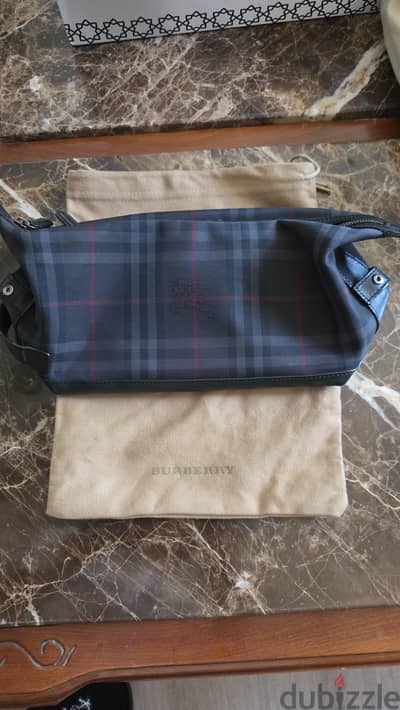 original Burberry men's black signature bag