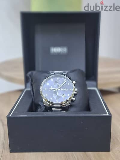 BOSS Men's Chronograph Quartz Watch Skymaster, Blue, bracelet
